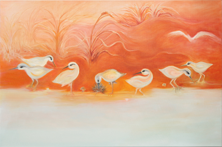 Sand Pipers by artist bj thornton